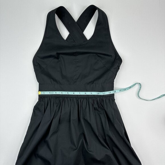 Everlane Women's Black The Clean Cotton Cross Back‎ Apron Dress 0/C32.25 - Picture 8 of 11